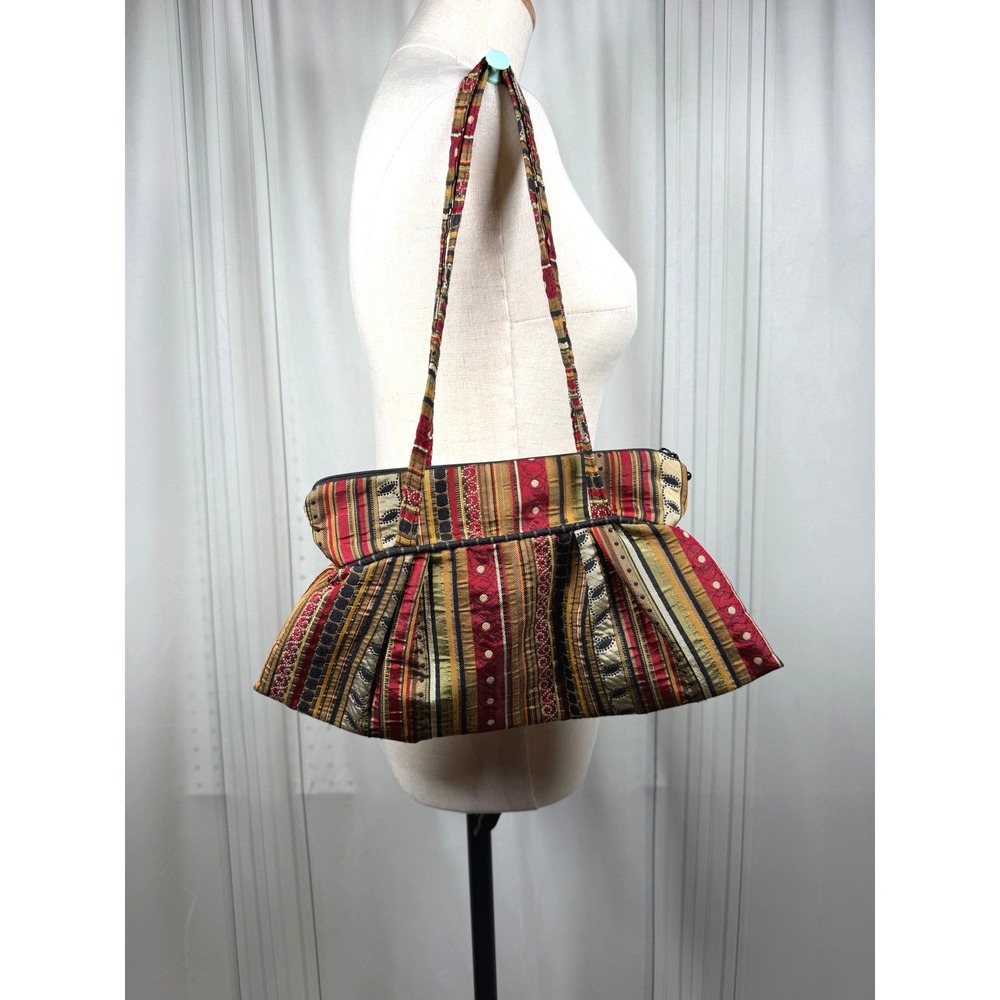 Vintage Maruca Y2K Silky Woven Boho Shoulder Bag - Picture 3 of 12